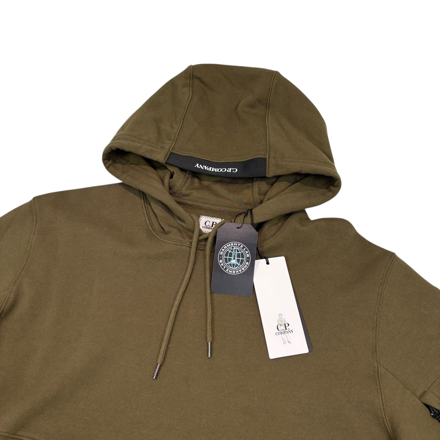 CP Company Green Single Goggle Diagonal Fleece Hoodie