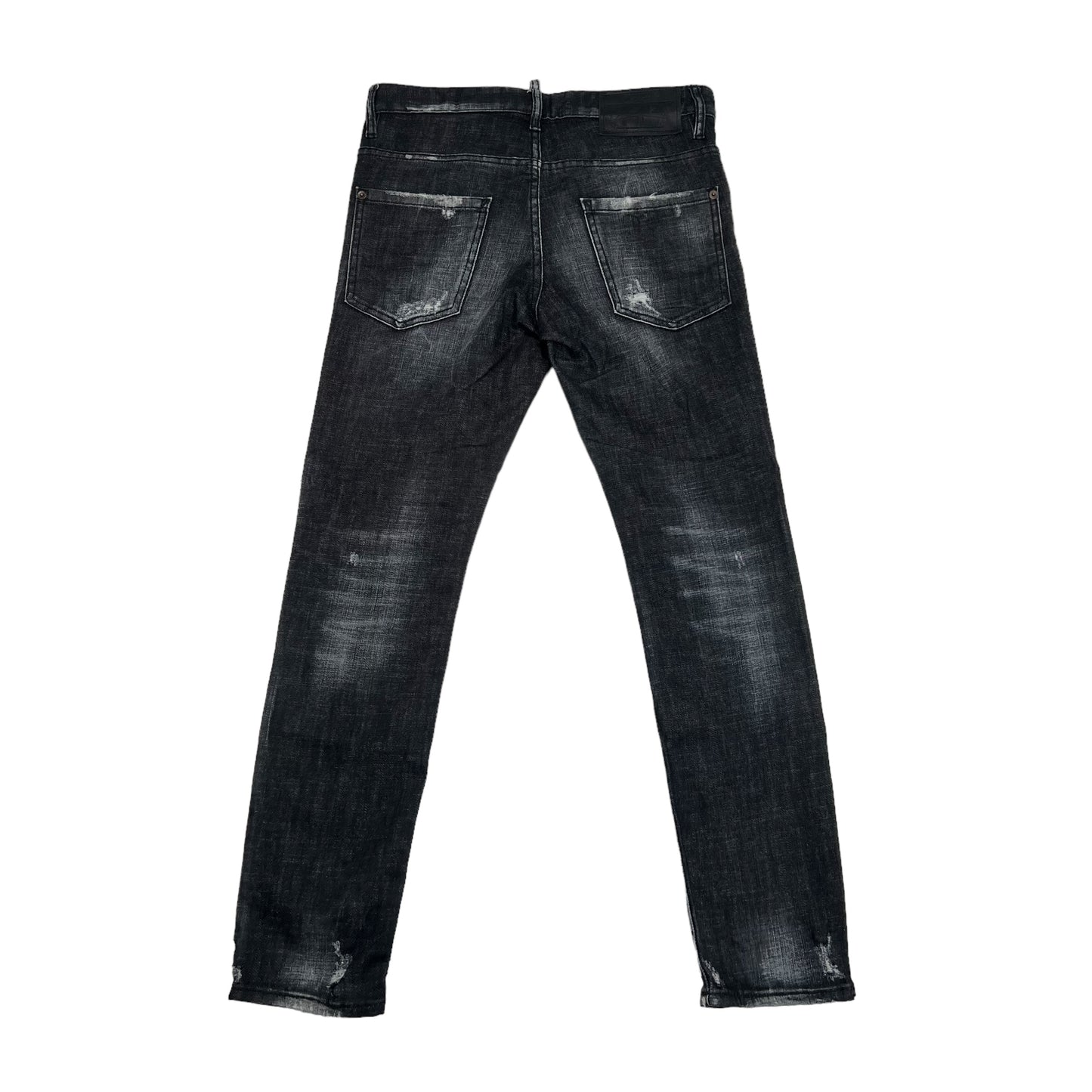 Dsquared2 Black Denim Ripped Jeans