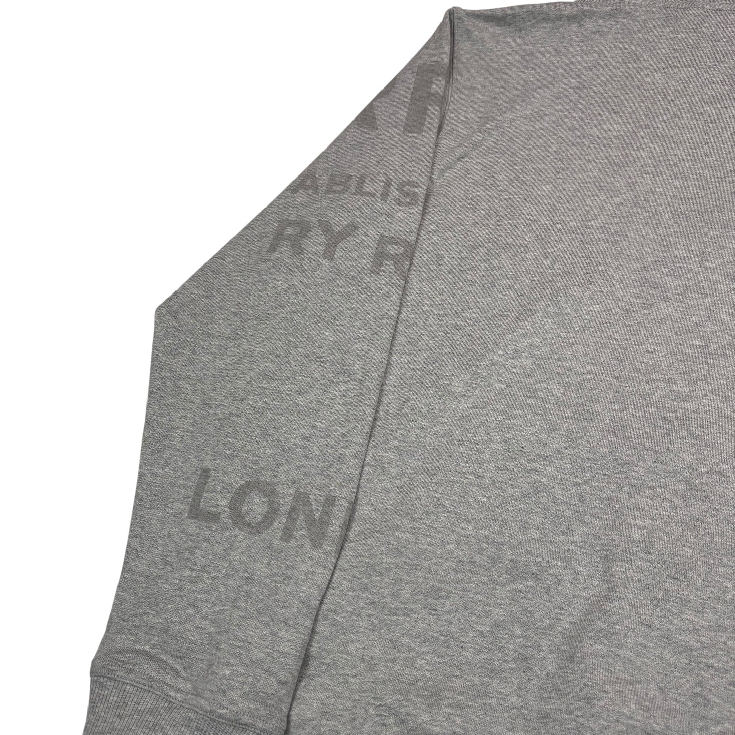 Burberry Grey Spell Out Logo Cotton Pullover Hoodie
