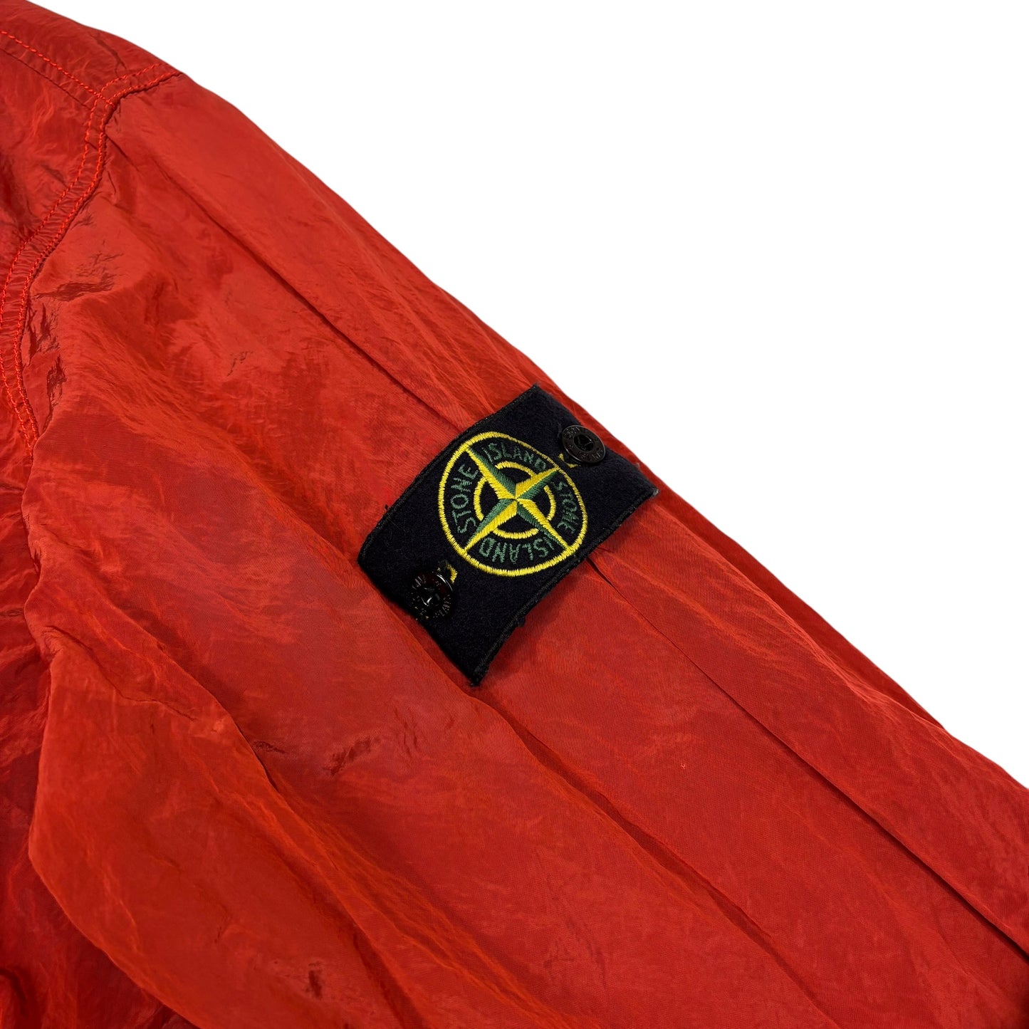 Stone Island Lobster Red Compass-Patch Nylon Metal Jacket