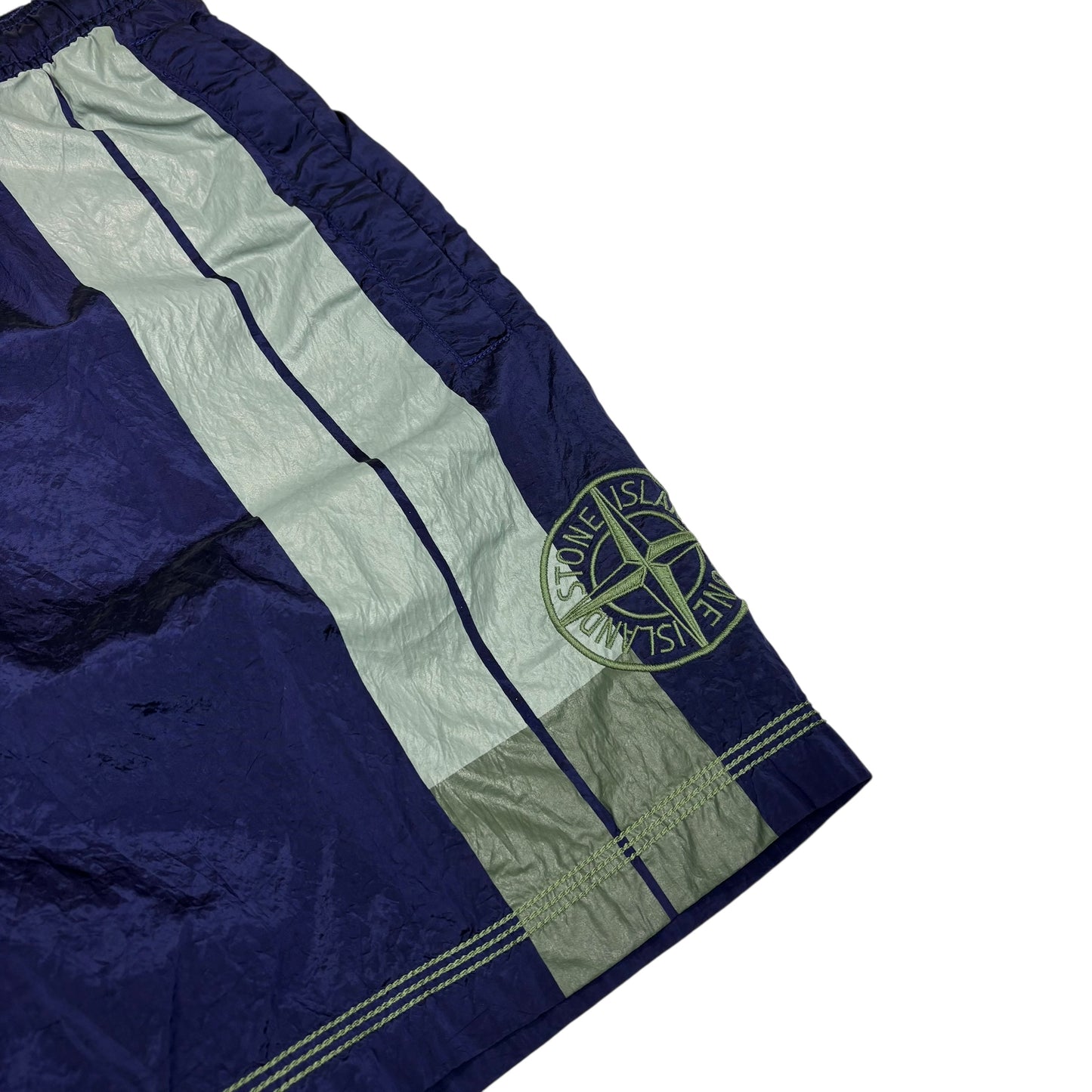 Stone Island Navy Blue Nylon Metal Embroidered Logo Swim Shorts