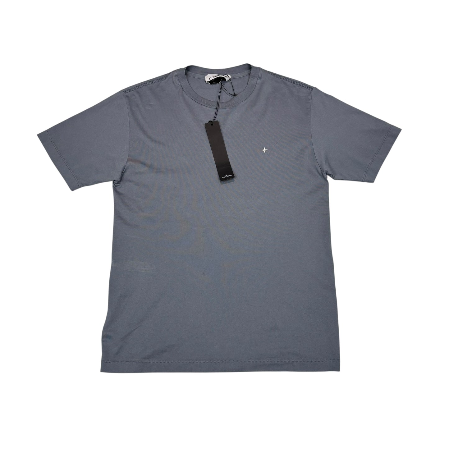Stone Island Blue Marina Embroidered Logo Tshirt