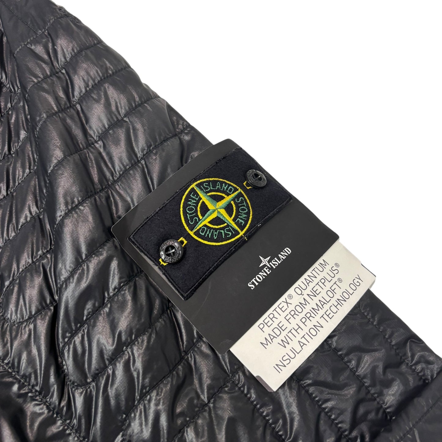 Stone Island Black Pertex Quantum made from Netplus with Primaloft Insulation Technology