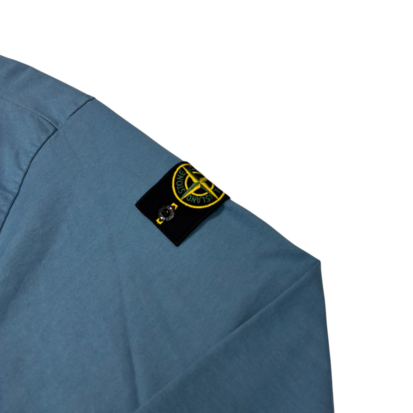 Stone Island Blue Compass-Patch lightweight Crewneck Jumper