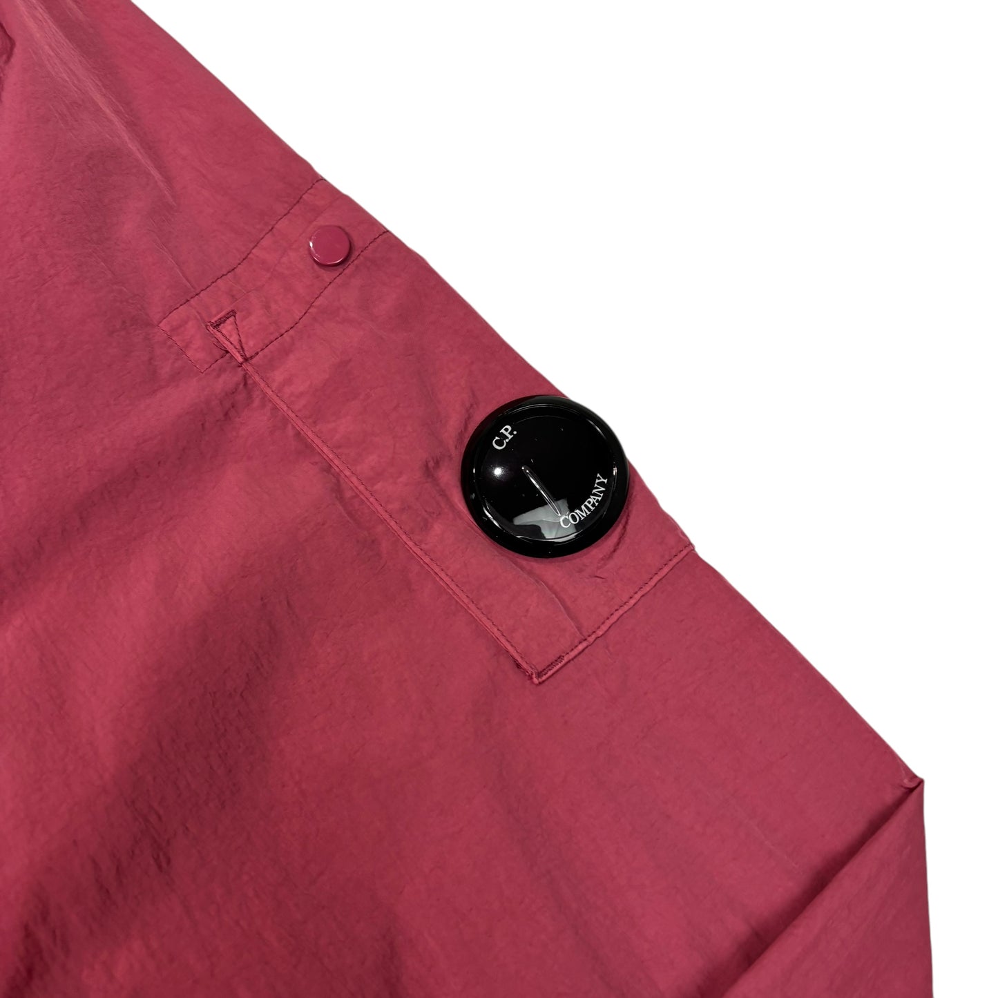 CP Company Pink Nylon Chrome-R Single Goggle Overshirt Jacket