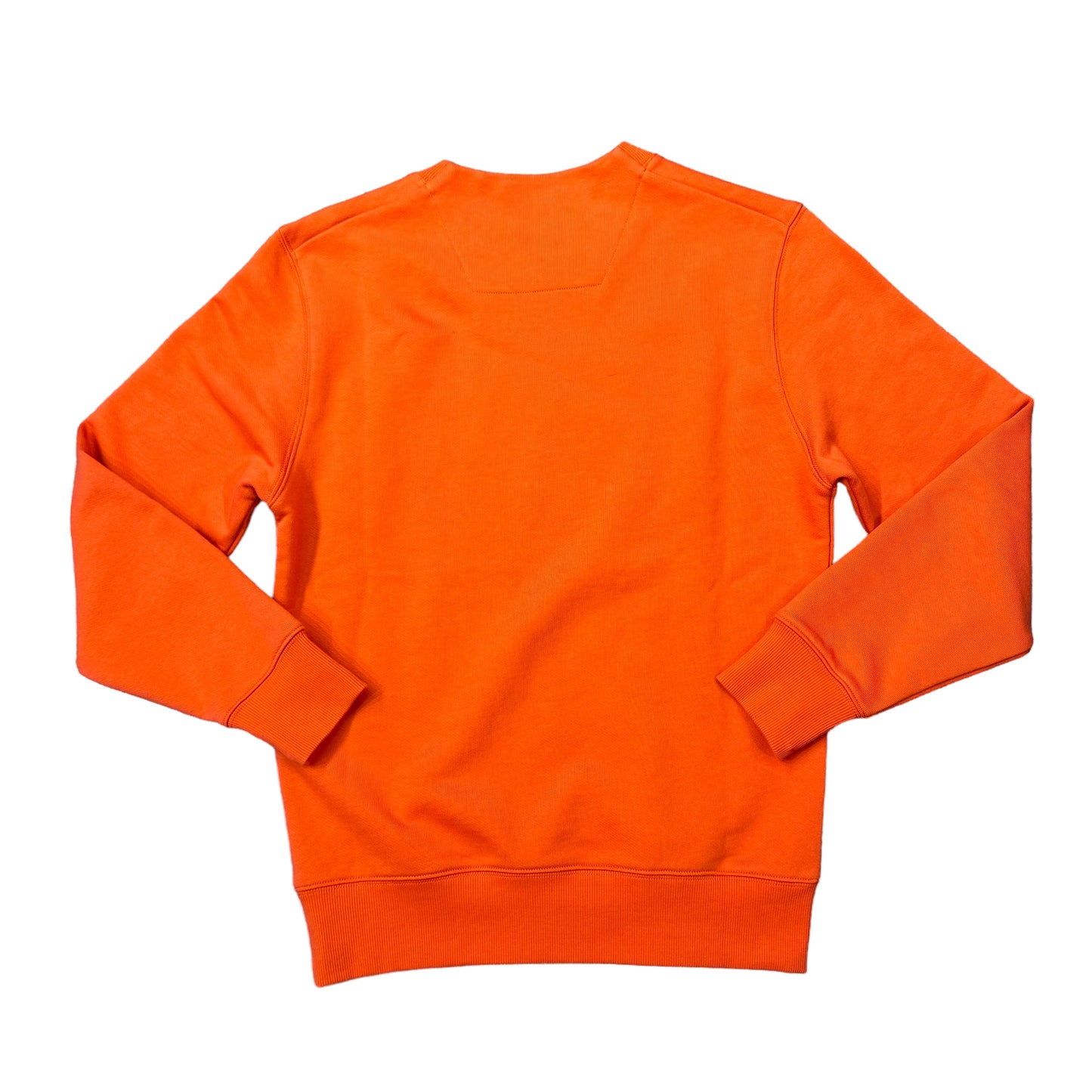 CP Company Orange embroidered-Logo Crew Neck Jumper