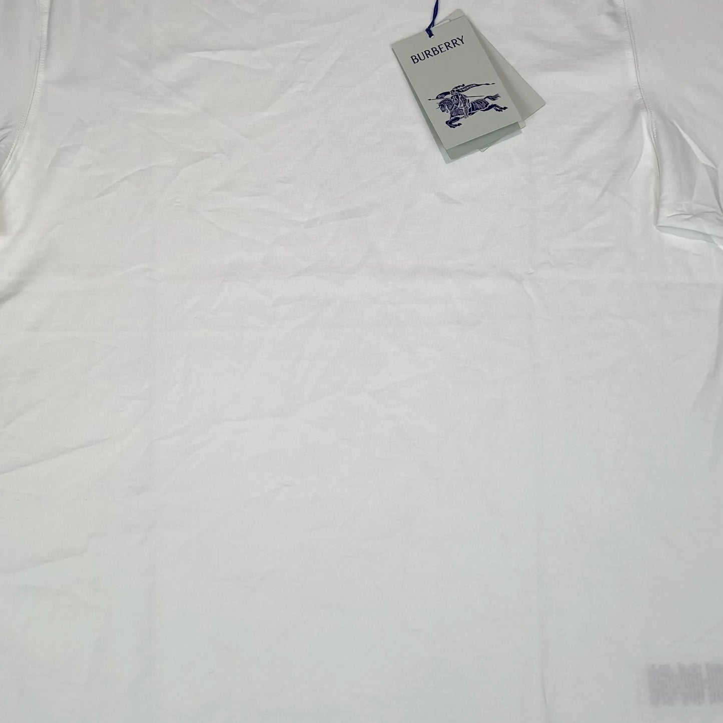 Burbery White Arm Check Design Short Sleeve T-Shirt