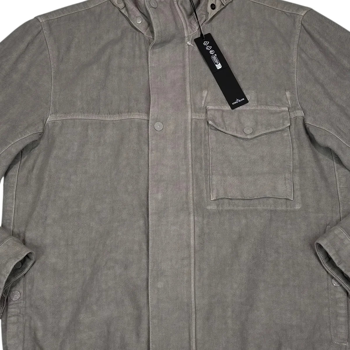 Stone Island Grey Bonded Linen Ghost Piece Jacket