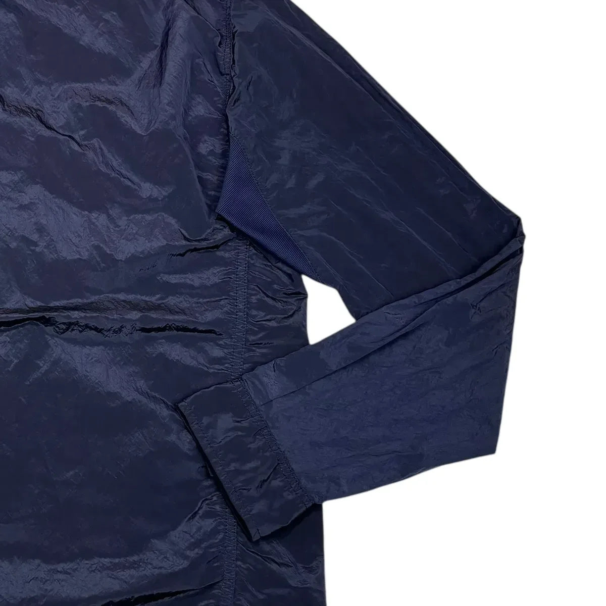 Stone Island Navy Blue Nylon Metal Collared Overshirt Jacket