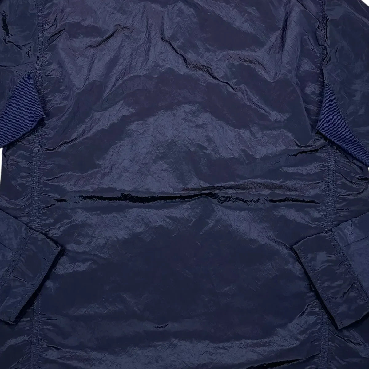 Stone Island Navy Blue Nylon Metal Collared Overshirt Jacket