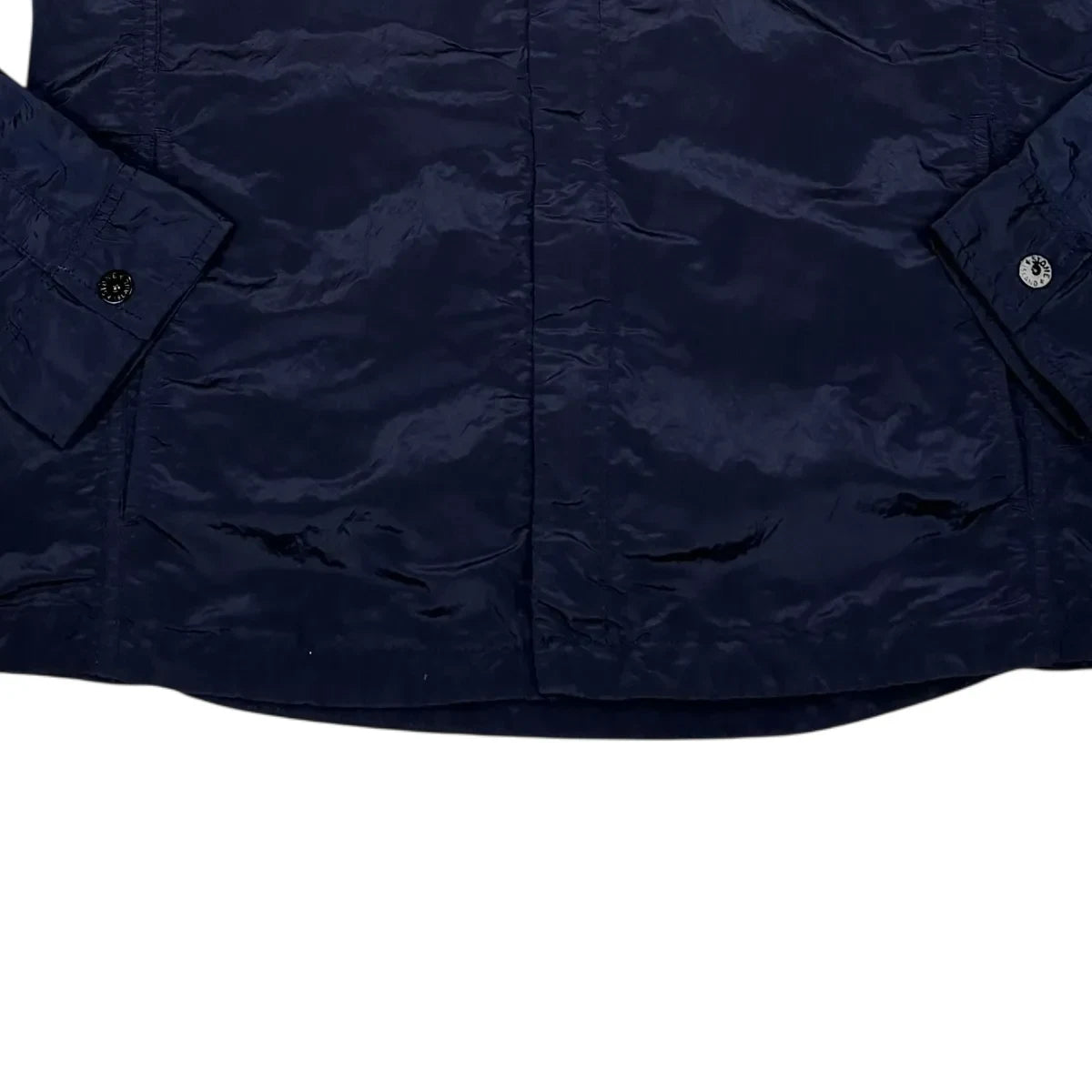 Stone Island Navy Blue Nylon Metal Collared Overshirt Jacket