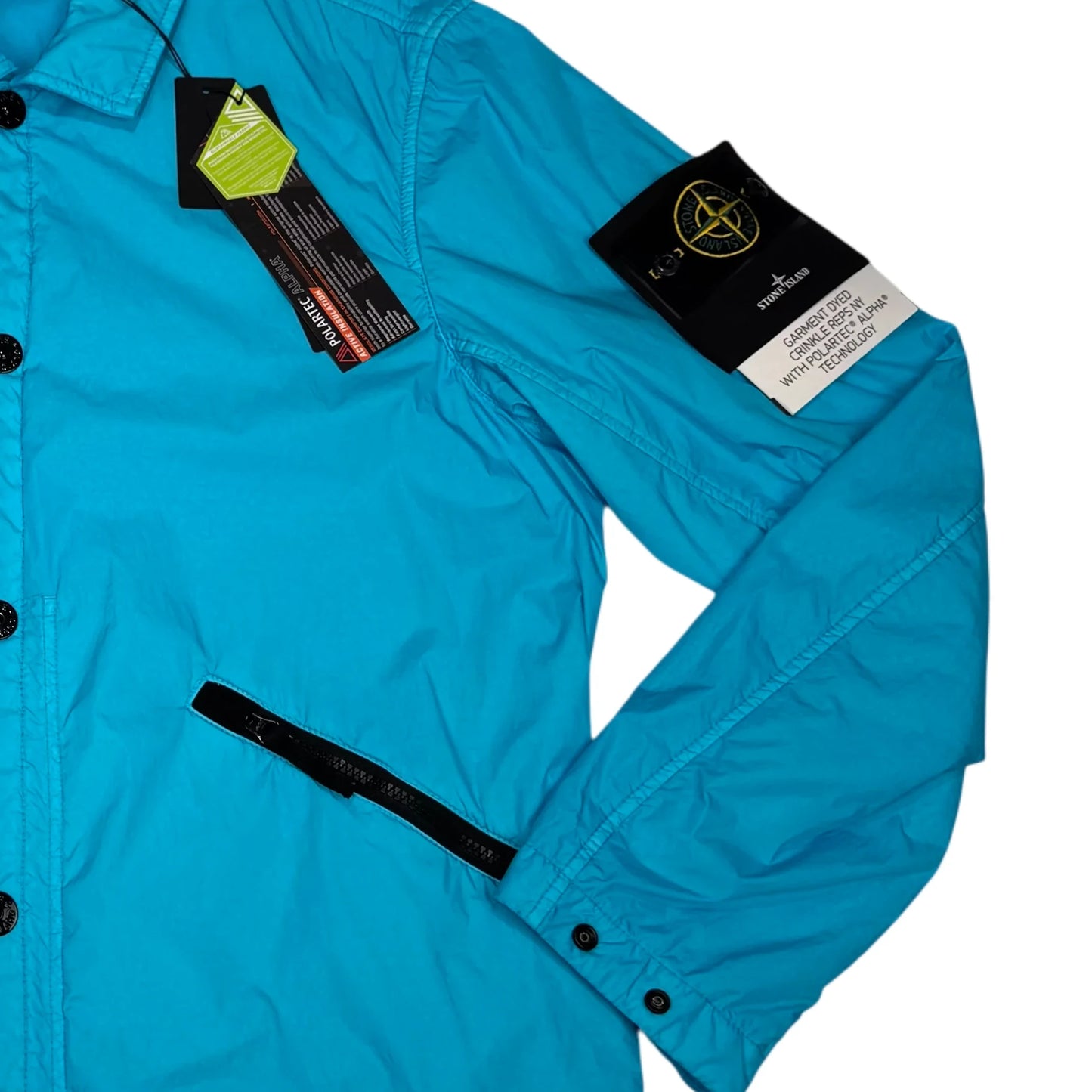 Stone Island Blue Garment Dyed Crinkle Reps NY with Primaolft Alfa Technology