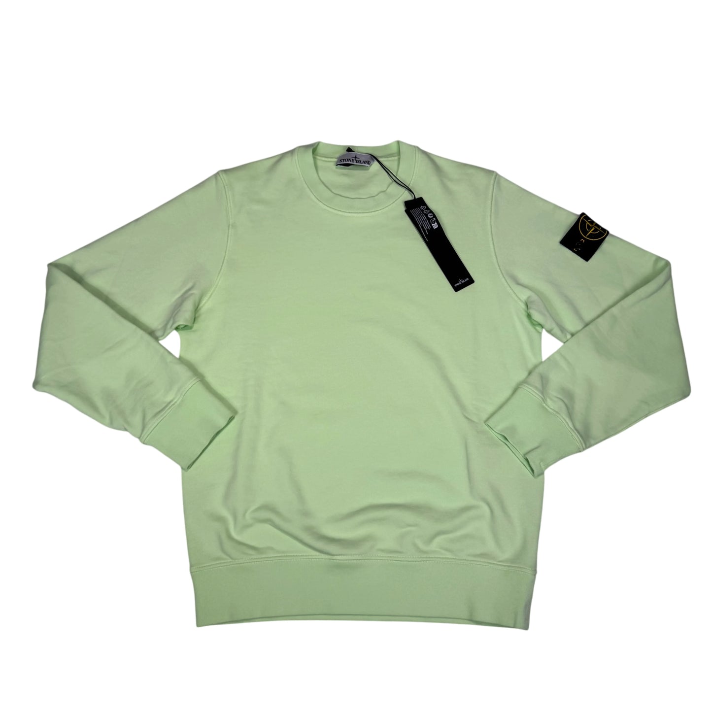 Stone Island Green Compass Patch Crewneck Jumper