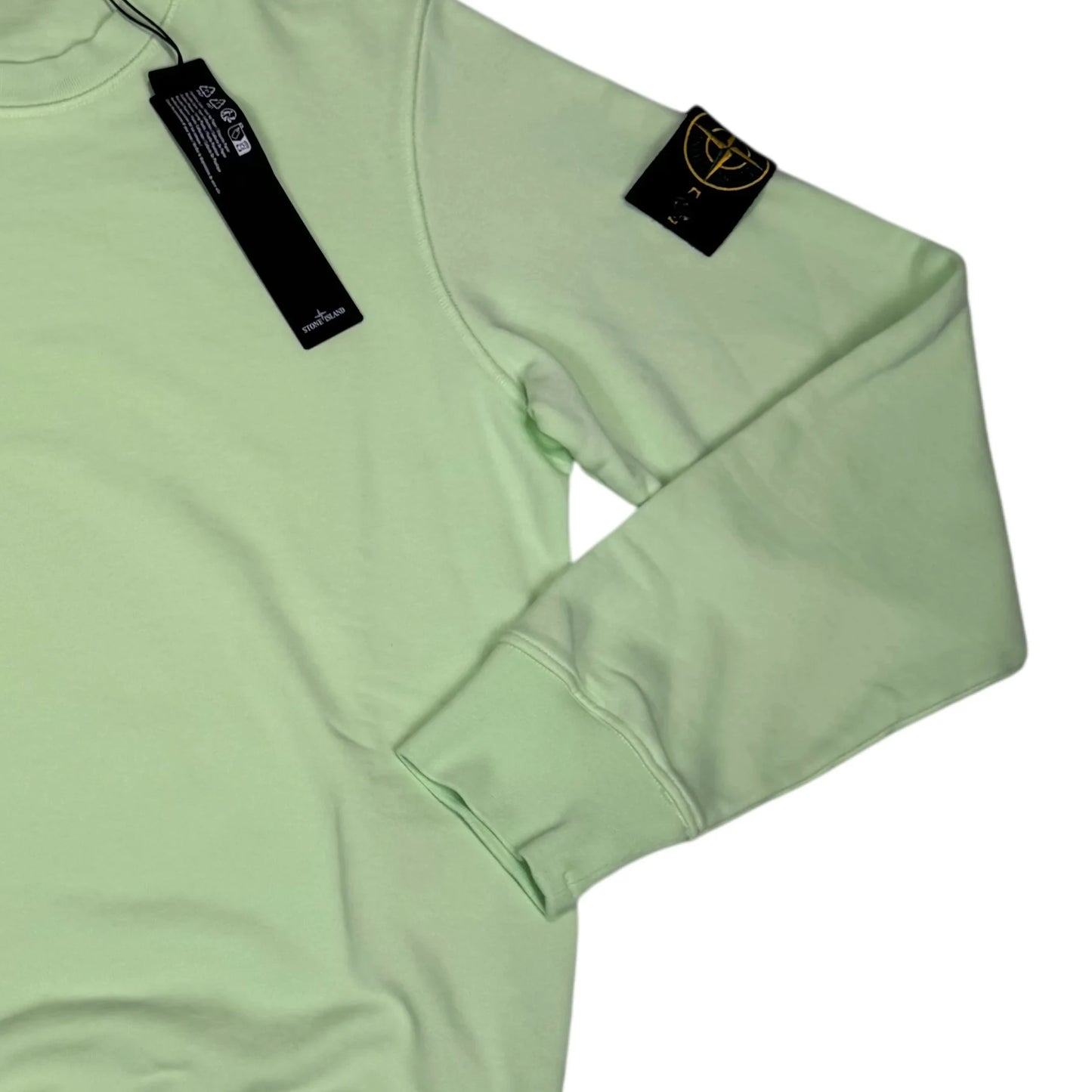 Stone Island Green Compass Patch Crewneck Jumper