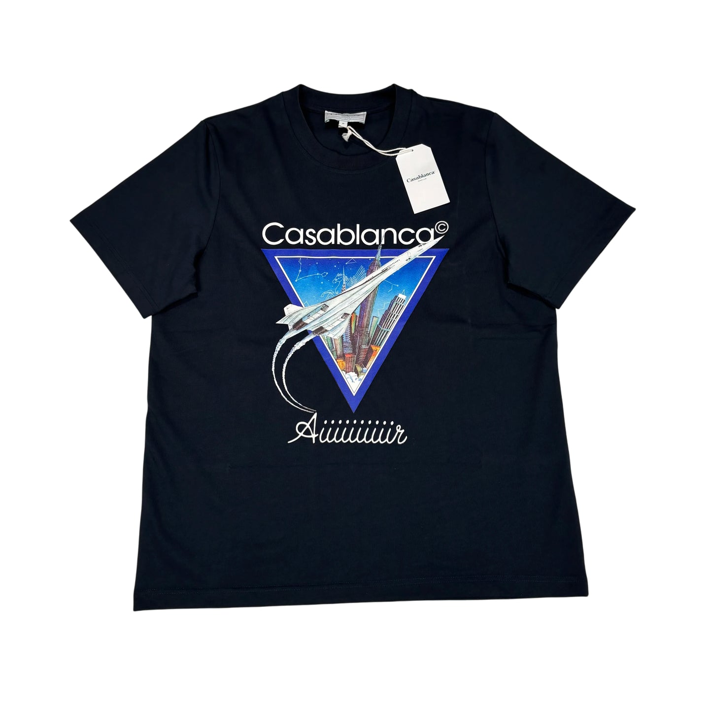 Casablanca Aiiiiir Printed T-shirt Navy