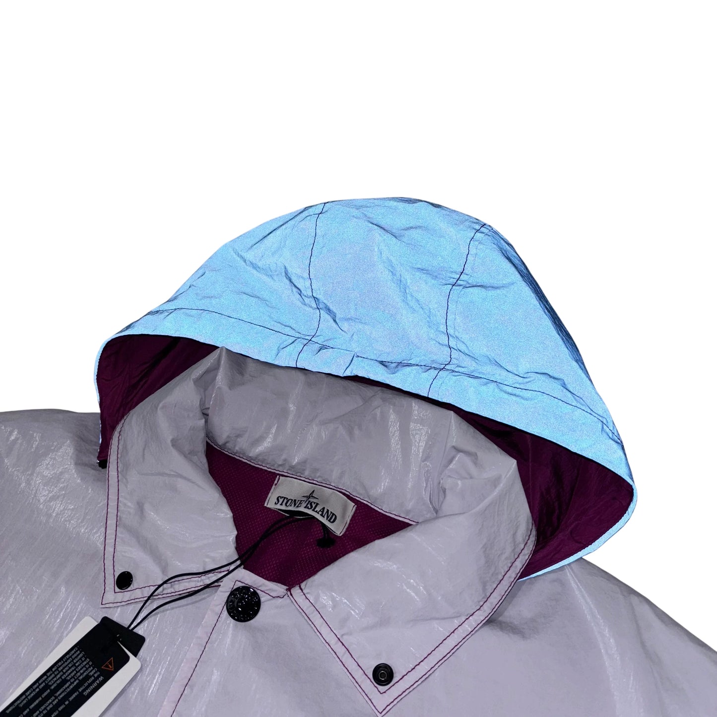 Stone Island Rip Stop Prismatico Marina Logo Spell Out Jacket