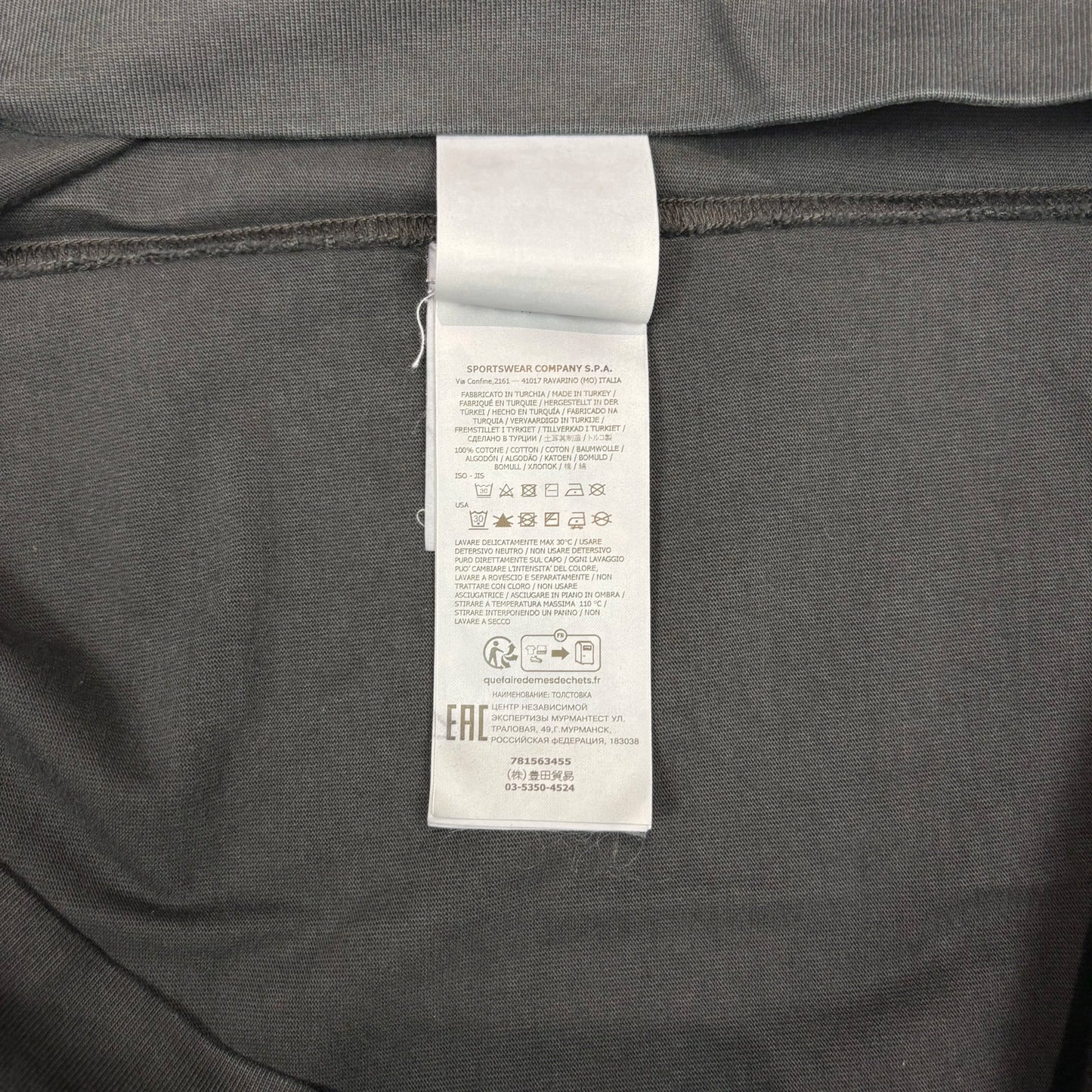 Stone Island Black Embroidered Logo Crew Neck Jumper
