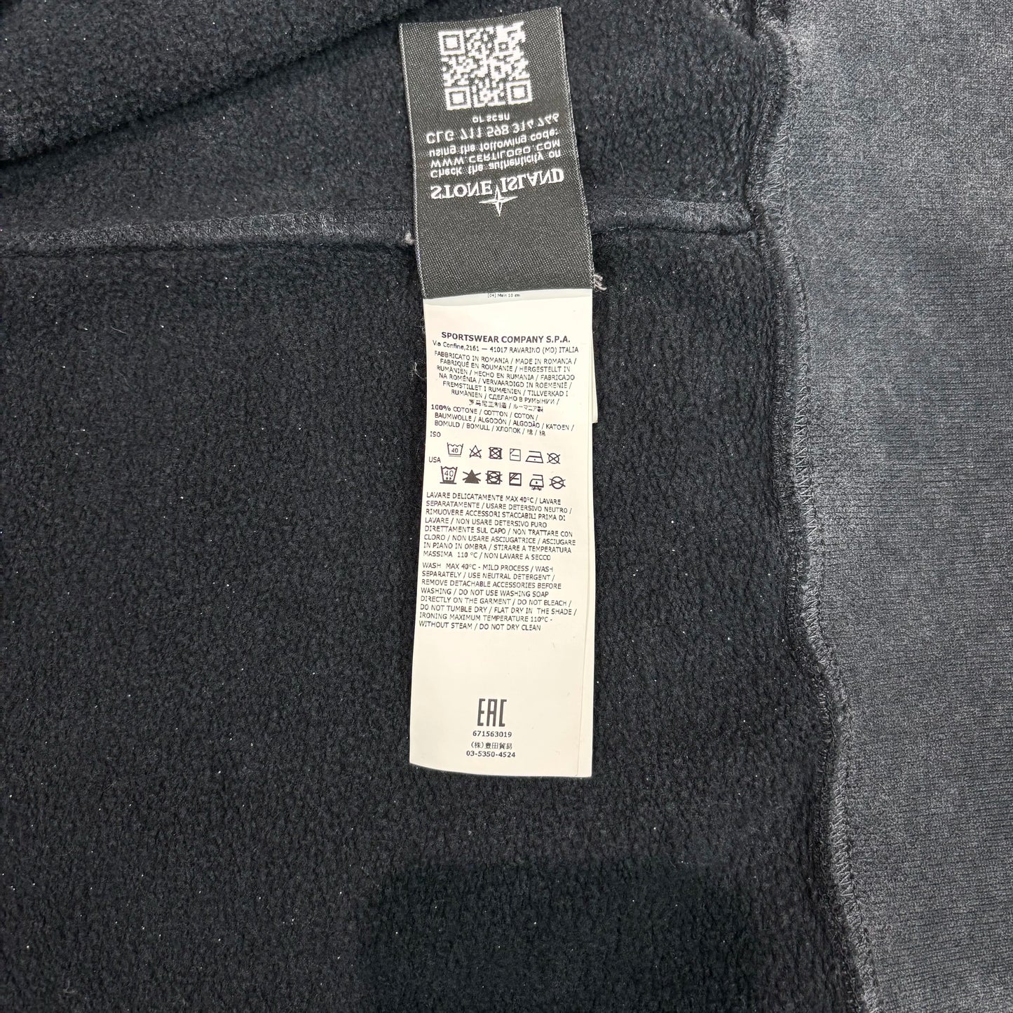 Stone Island Black Frost Badge with Hidden Hood Jacket