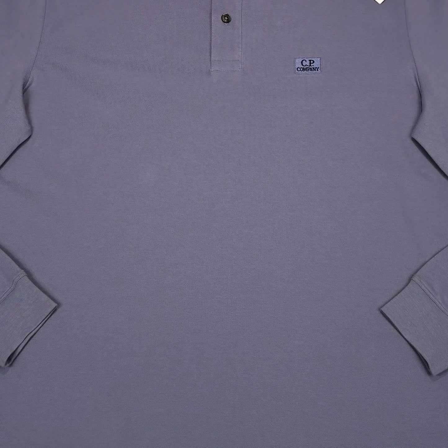 C.p. Company Purple Long Sleeve Box Logo Polo Shirt