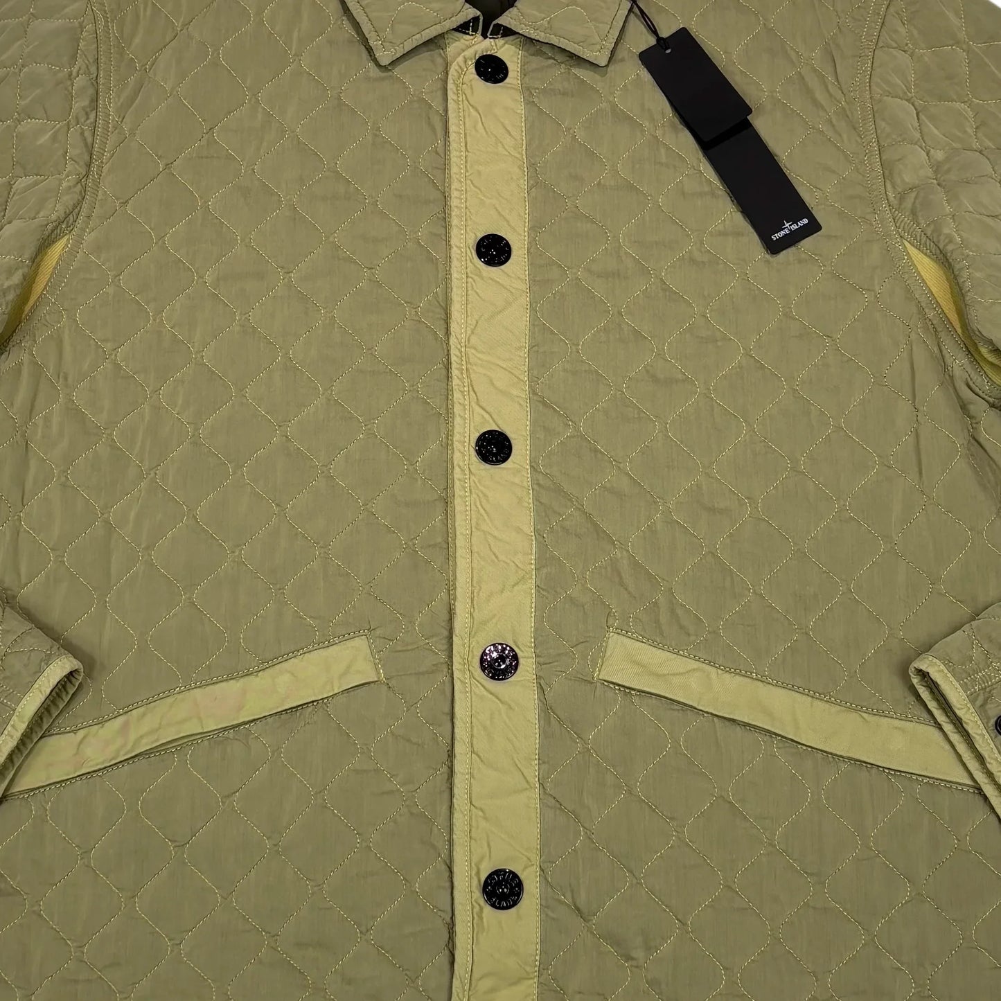 Stone Island Green Padded Overshirt jacket