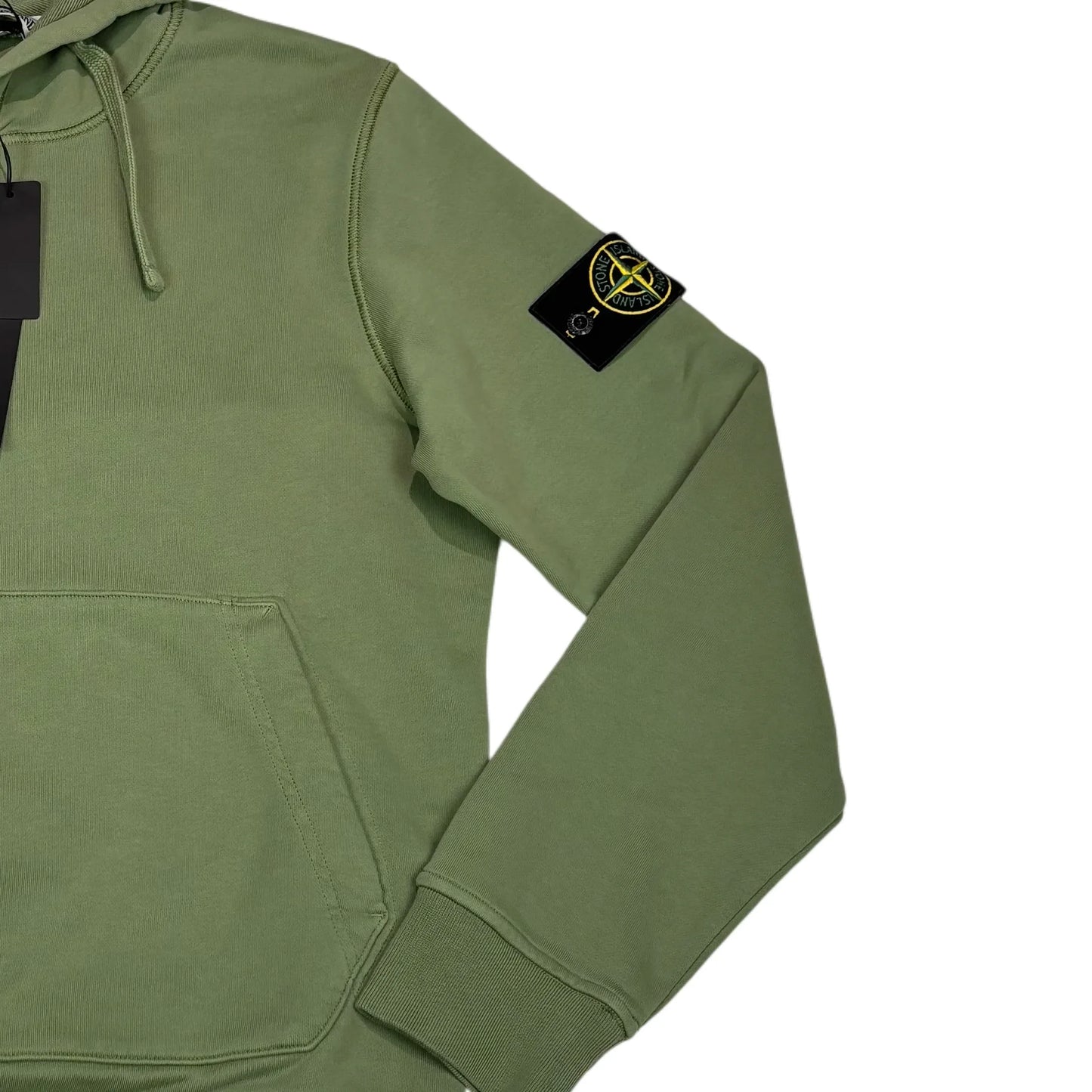 Stone Island Green Compass Patch Cotton Hoodie