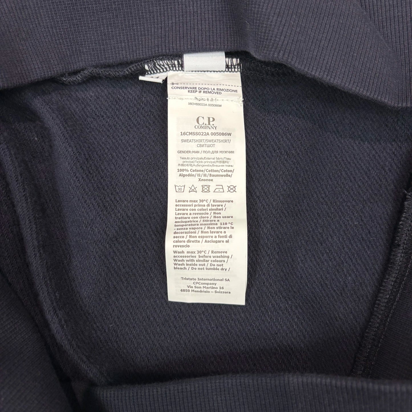 C.p. Company Navy Sweatshirt