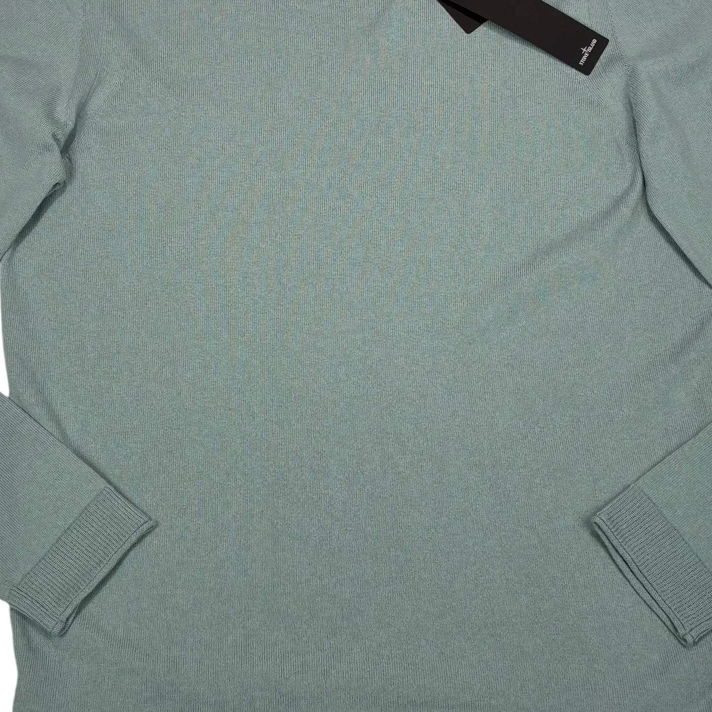 Stone Island Green Compass Patch Crew Neck Sweater