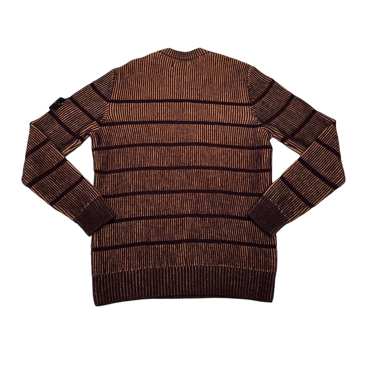 Stone Island Brown Woolen Knitt Compass Patch Sweater