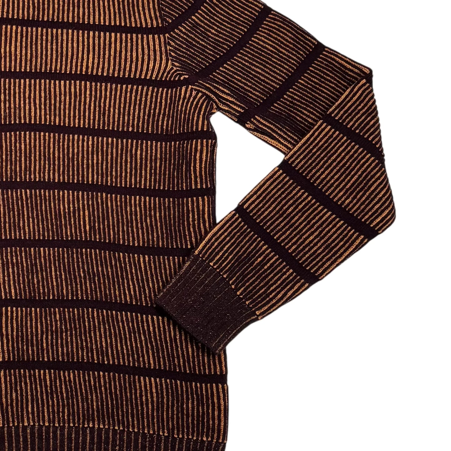 Stone Island Brown Woolen Knitt Compass Patch Sweater