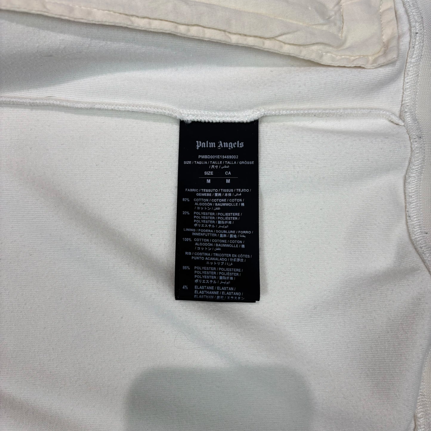 Palm Angels White Fleece Material Jacket
