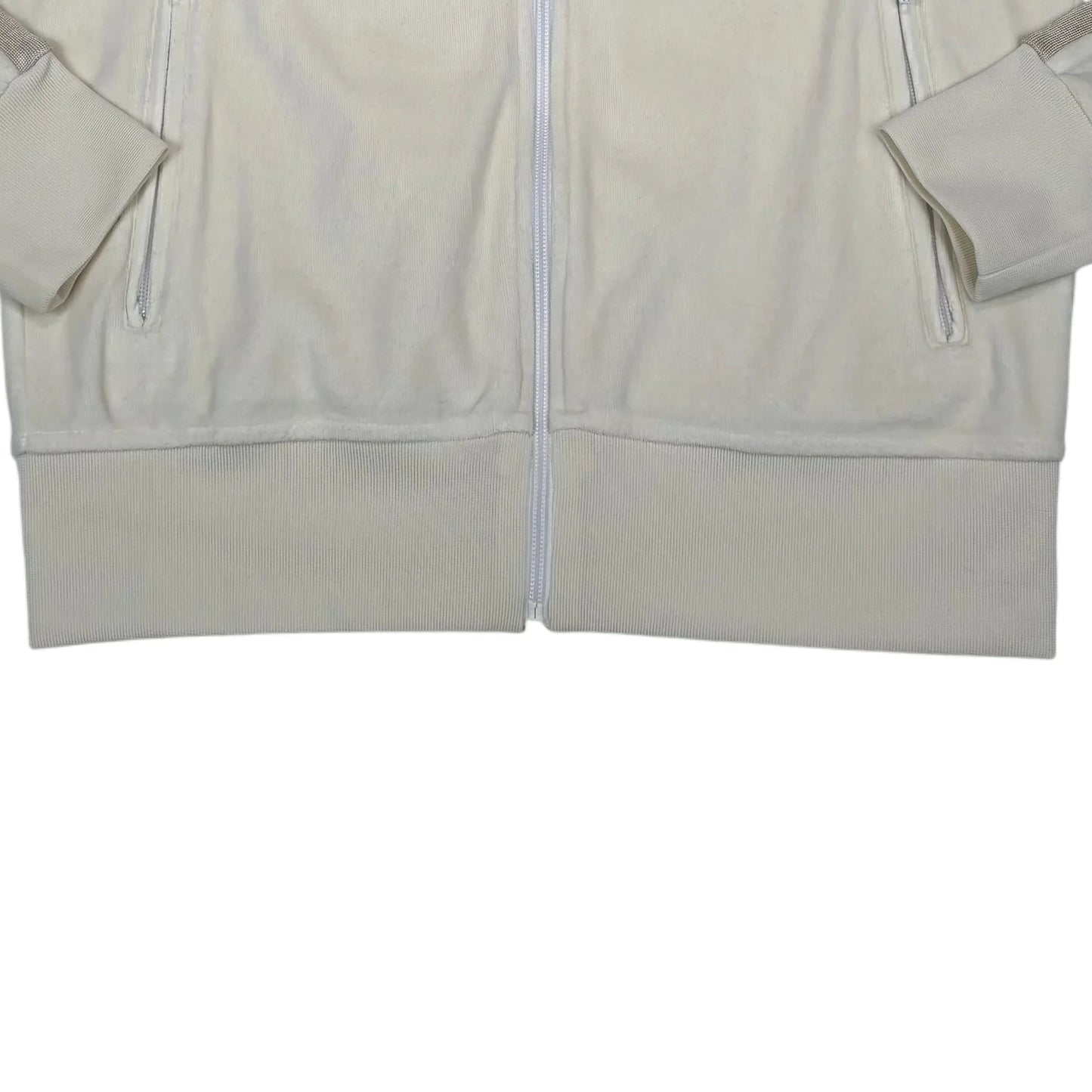 Palm Angels White Fleece Material Jacket