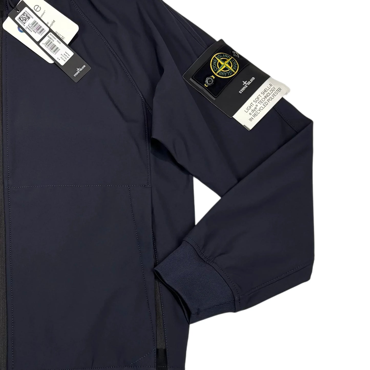 Stone Island Navy Soft Shell E.Dye Hooded Jacket