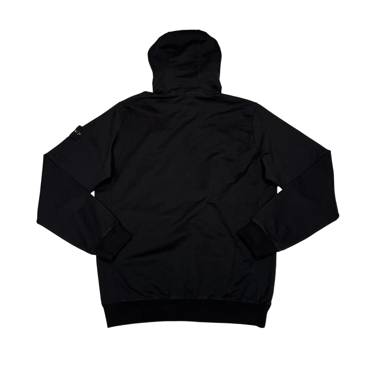 Stone Island Black Hood Design Compass Patch Hoodie