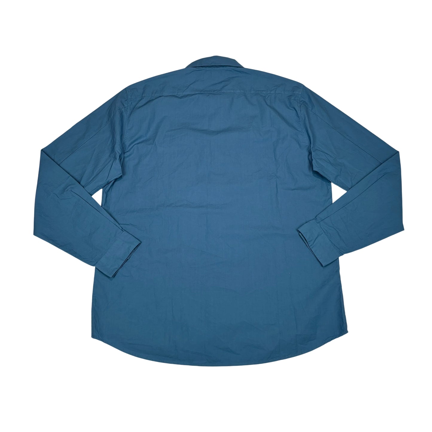 Stone Island Baby Blue Embroidered Compass Design Button Up Shirt