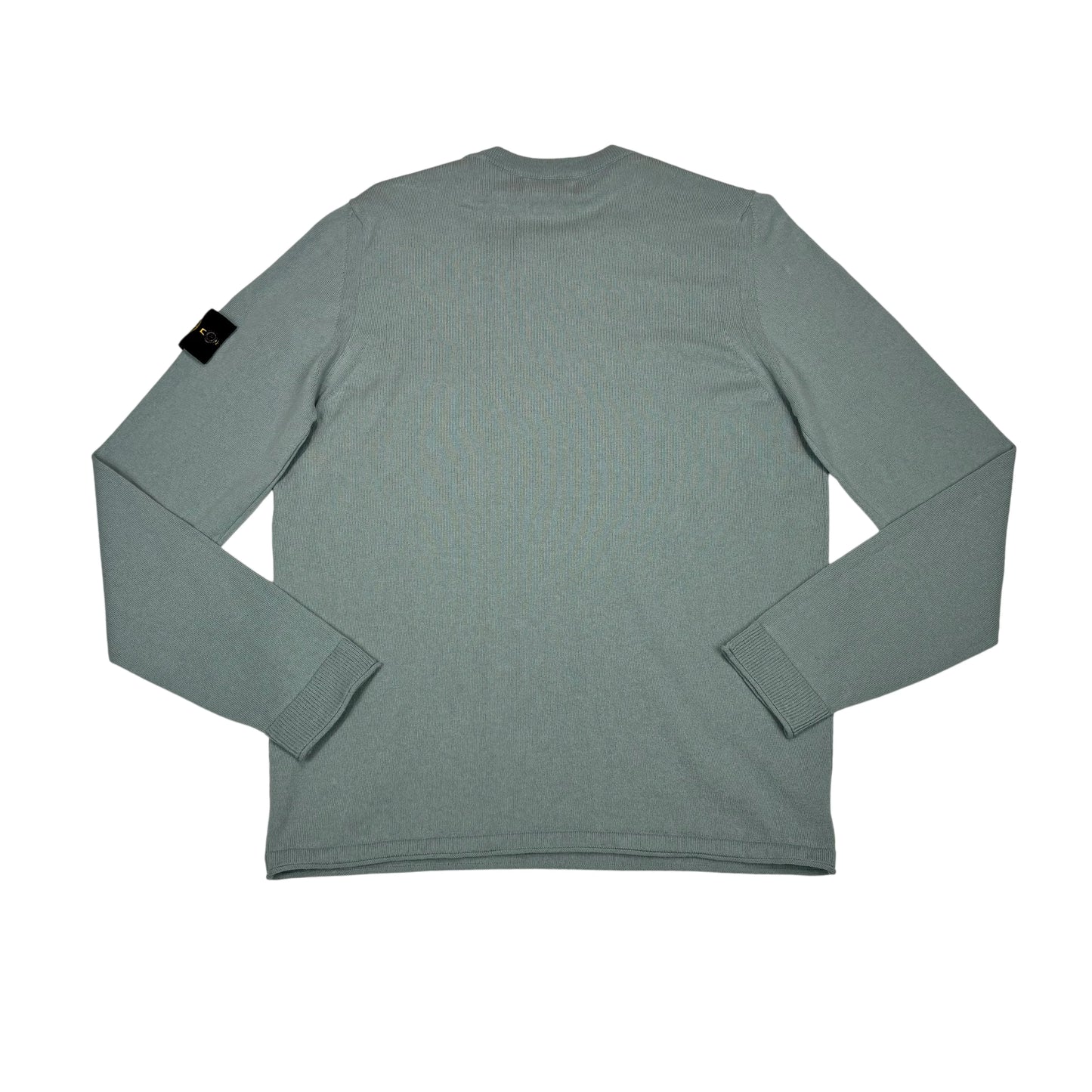 Stone Island Green Compass Patch Crew Neck Sweater