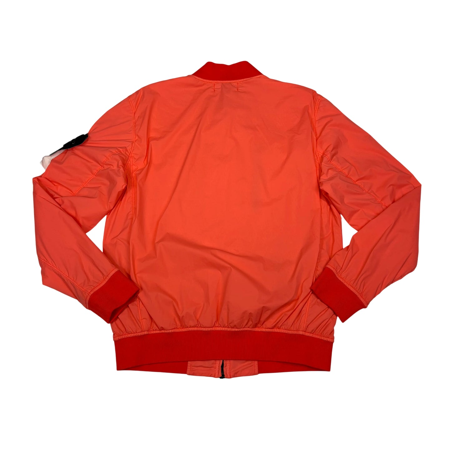 Stone Island Orange Compass Patch Skin Touch Bomber Jacket
