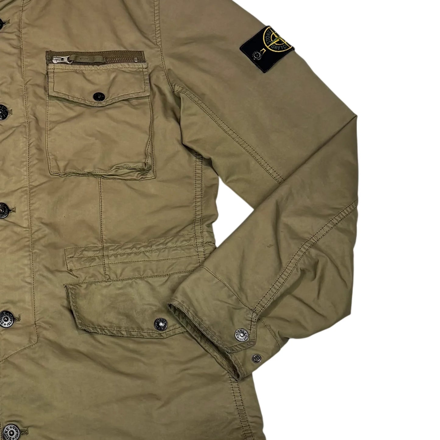 Stone Island Brown Pocket Detail Compass Patch Field Jacket