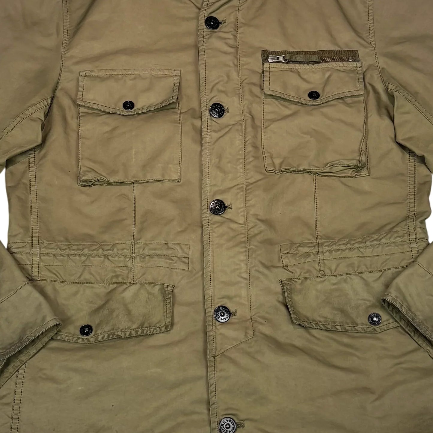 Stone Island Brown Pocket Detail Compass Patch Field Jacket