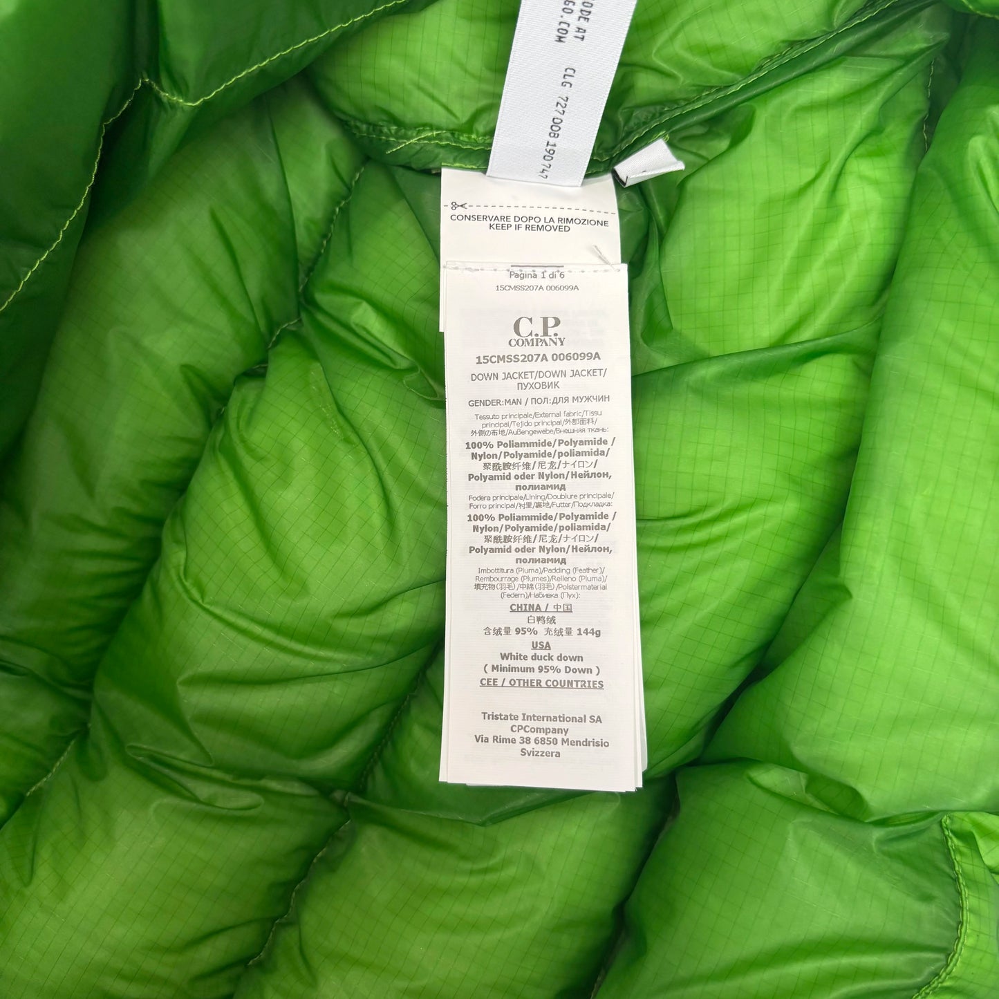 C.p. Company Green Puffer Jacket