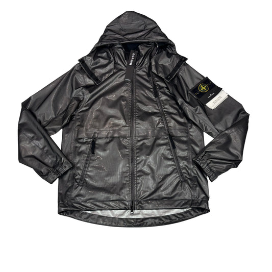 Stone Island Black Metallic Run Proof Nylon Jacket
