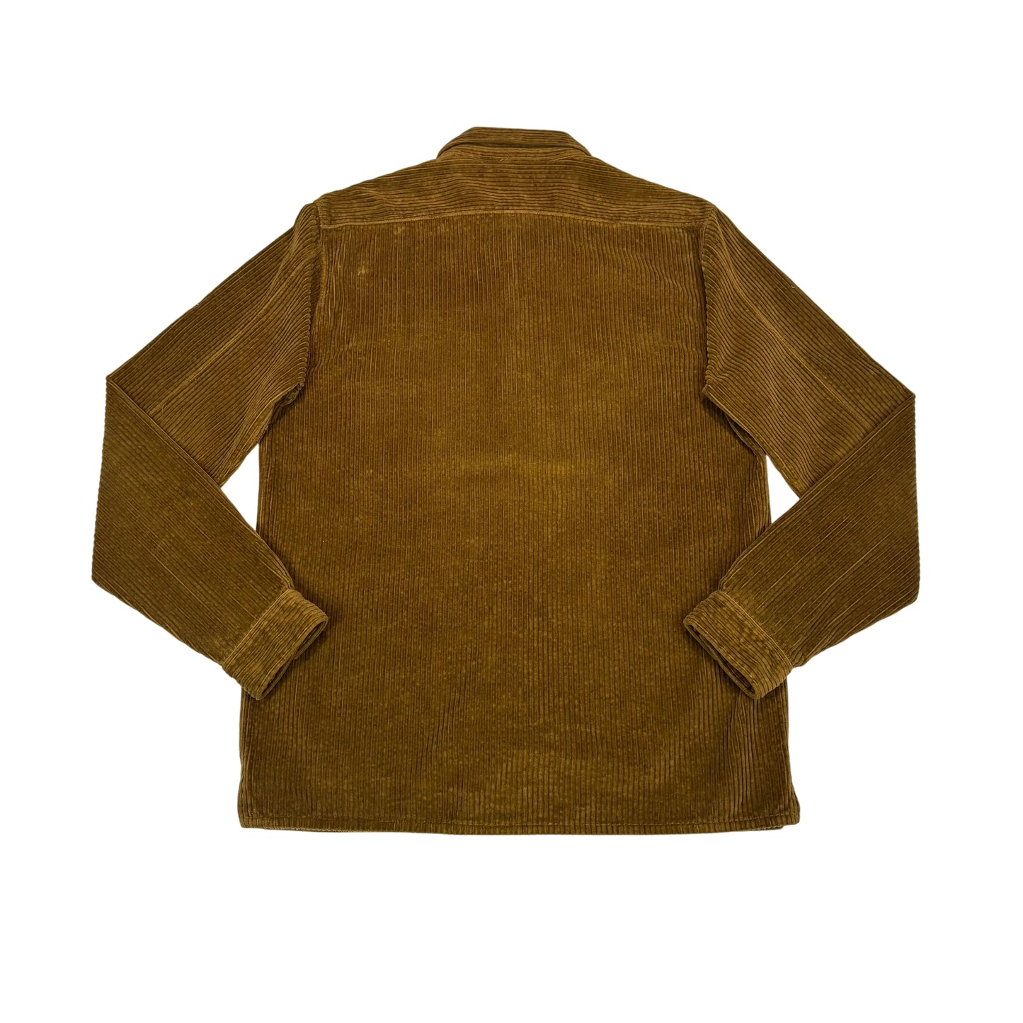 Stone Island Brown Corduroy Logo Embroidery Overshirt Jacket