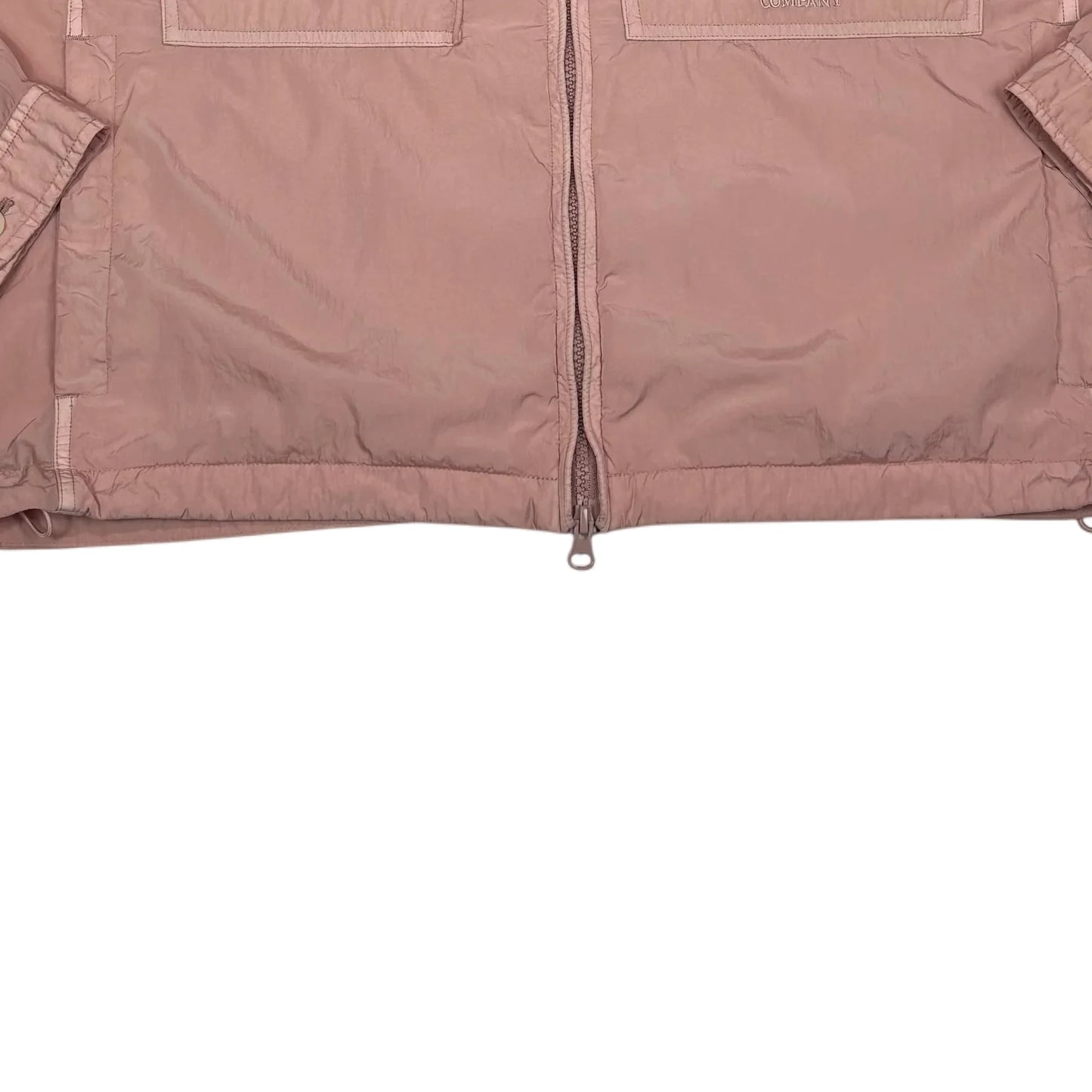 C.p. Company Pink Embroidered Spell Out Lightweight Jacket