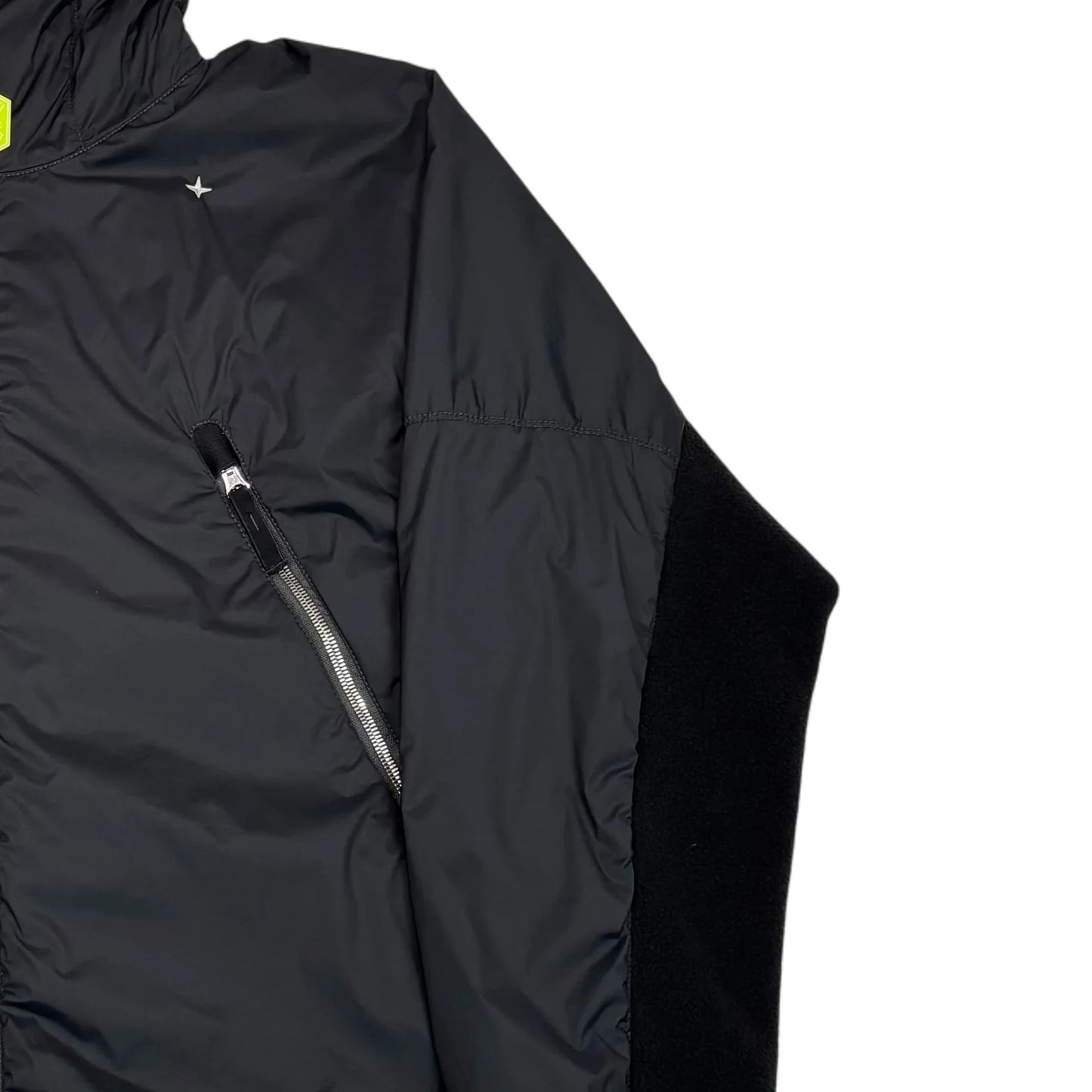 Stone Island Black Marina Logo Skin Touch Nylon-TC S.I. Stellina Hooded Jacket