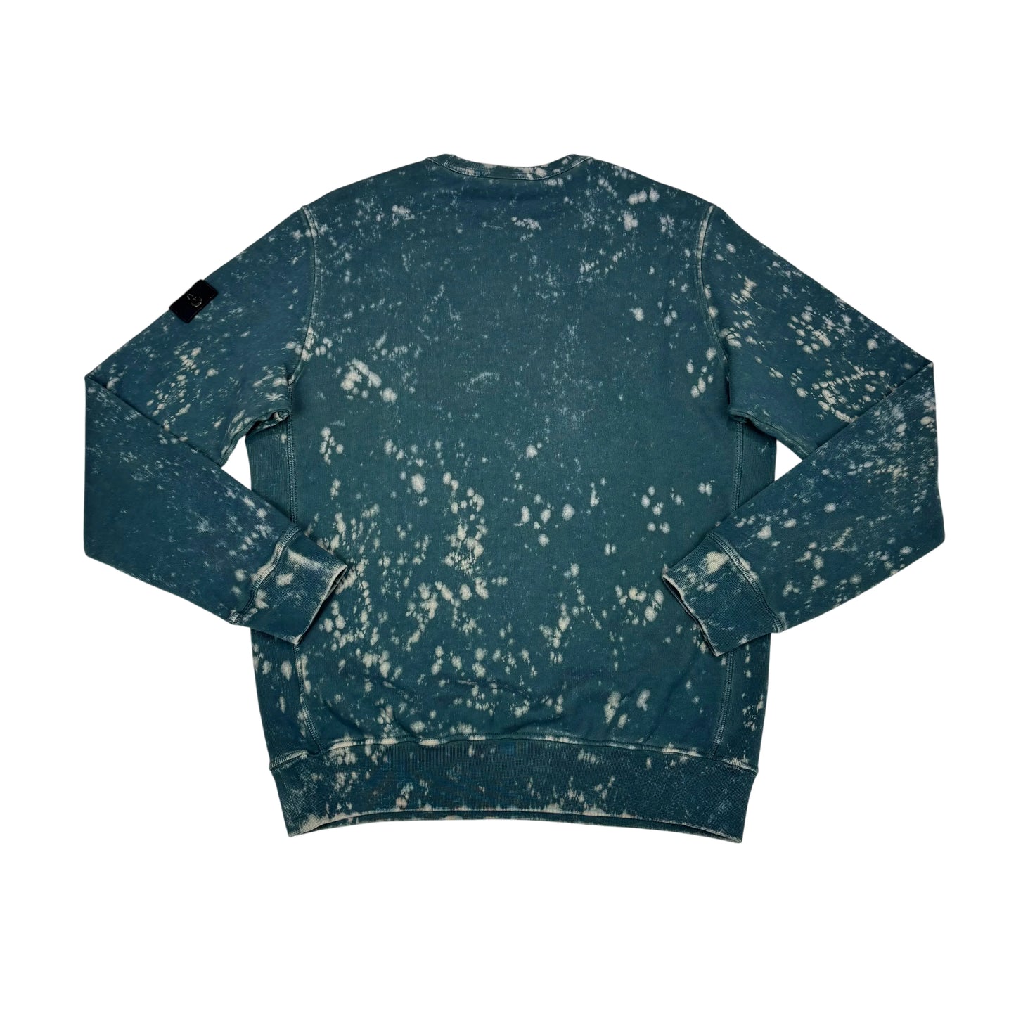 Stone Island Blue Acid Wash Crewneck Sweatshirt