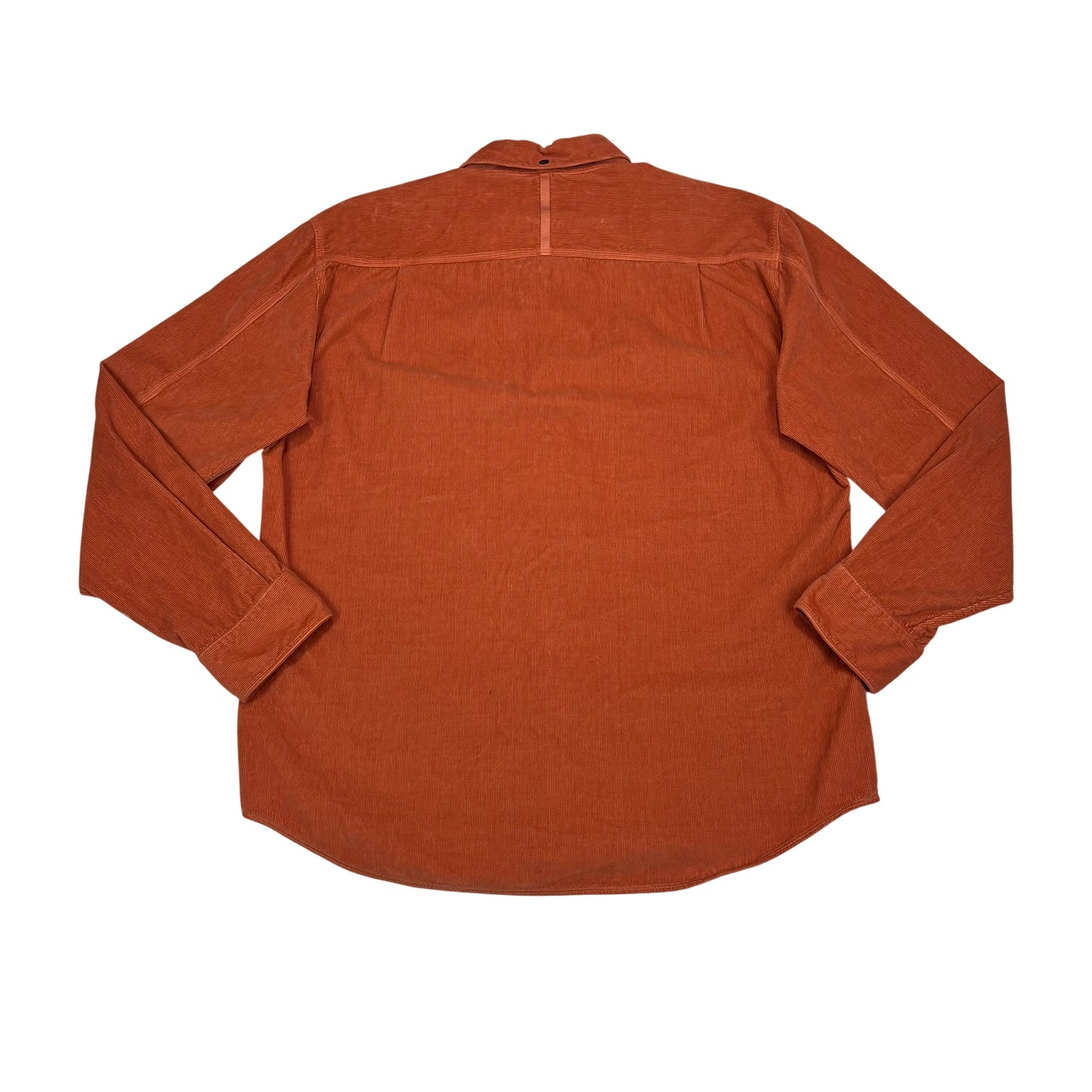 Stone Island Orange Embroidered Spell Out Overshirt Jacket