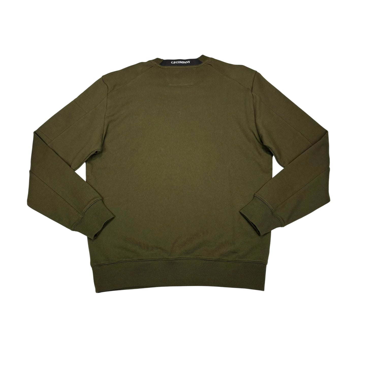 C.p. Company Green Single Goggle Crewneck Jumper