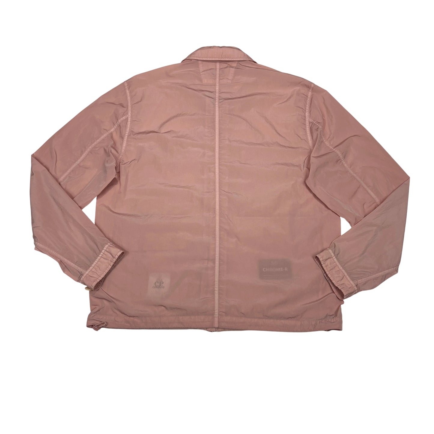 C.p. Company Pink Embroidered Spell Out Lightweight Jacket