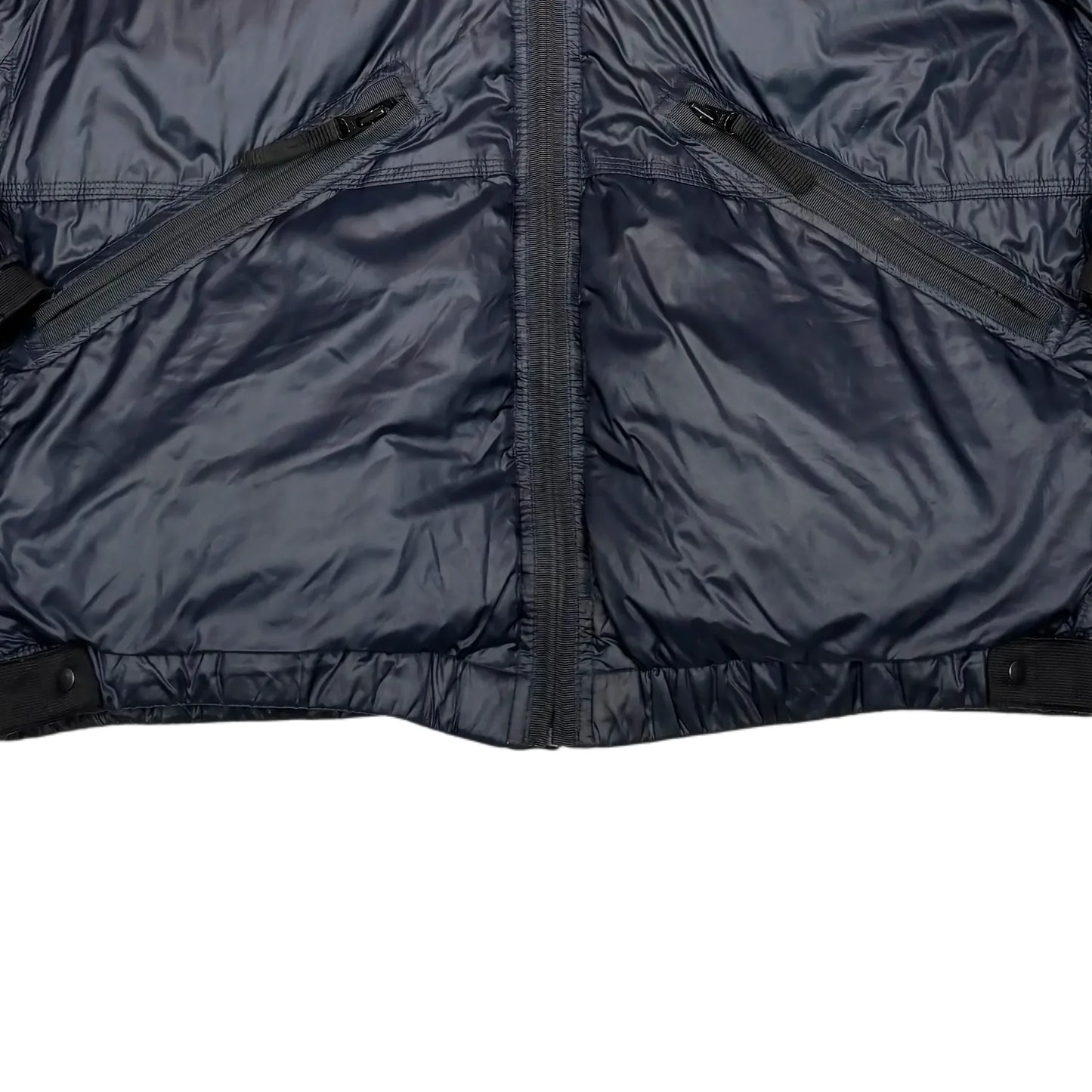 Stone Island Navy Mesh Badge Goose Down Puffer Jacket