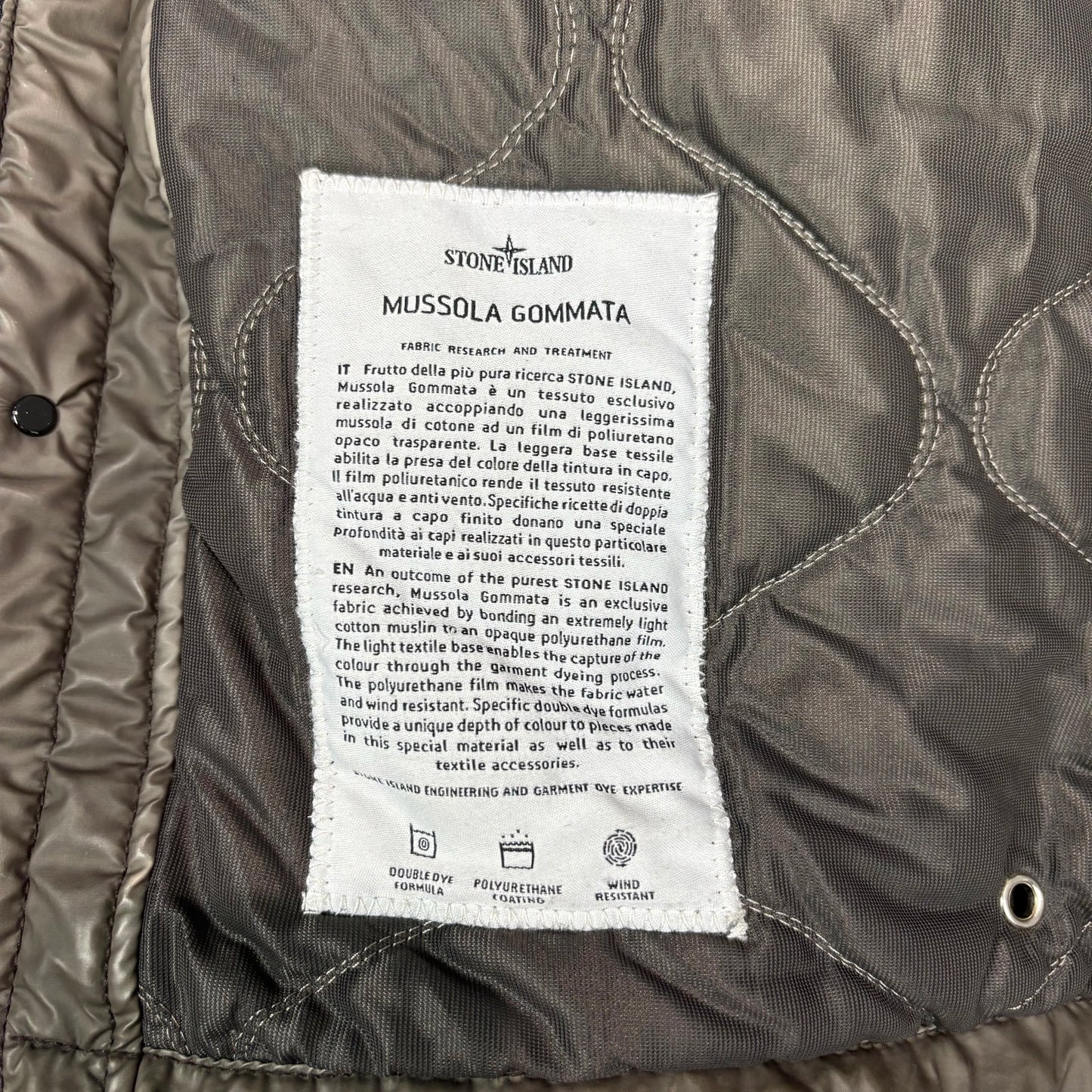 Stone Island Brown Mussola Gommata Collared Jacket
