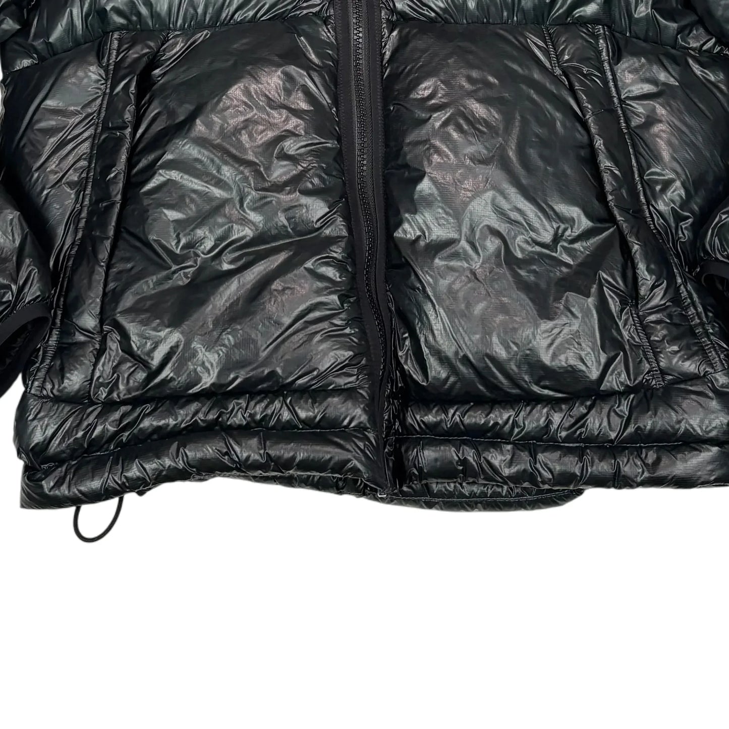 Stone Island Black Pertex Quantum Y Down Compass Patch Puffer Jacket
